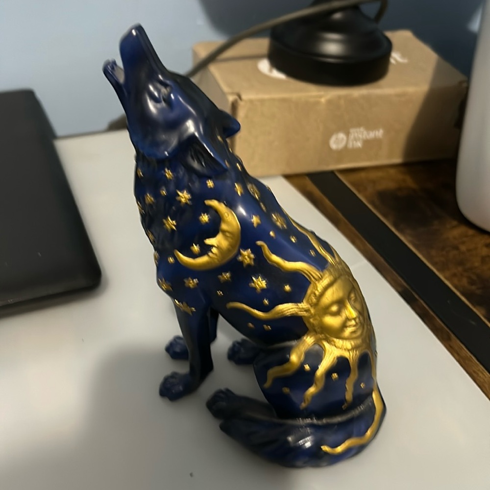Celestial Wolf Statue